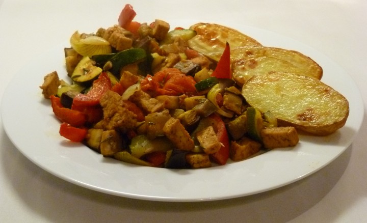 Roasted Vegetables with Tofu